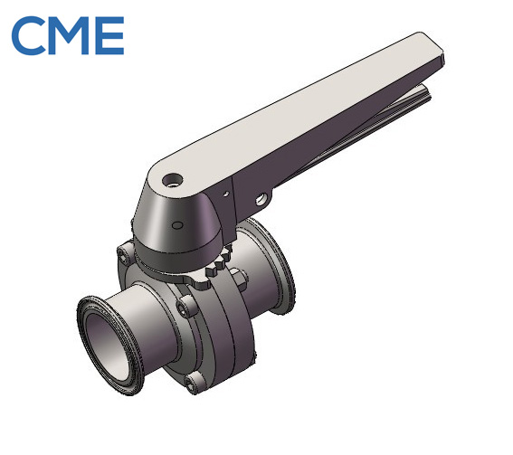 Clamp Ends Butterfly Valve with Pull/ 12 POS. PLASTIC Handle (mm)-1
